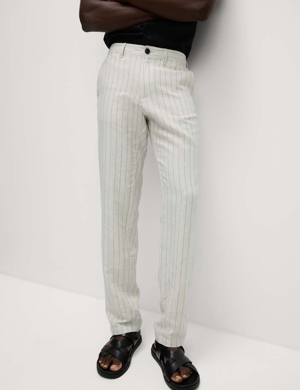 Regular Fit Linen Blend Chinos