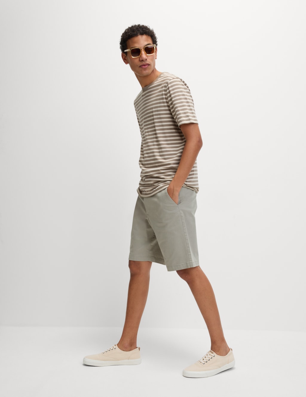 Loose Fit Stretch Chino Shorts