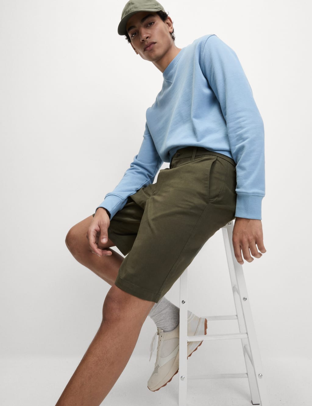 Loose Fit Stretch Chino Shorts