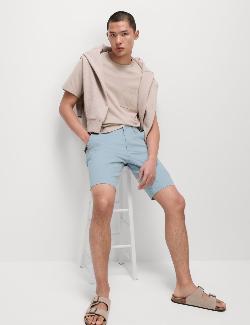 Regular Fit Stretch Chino Shorts