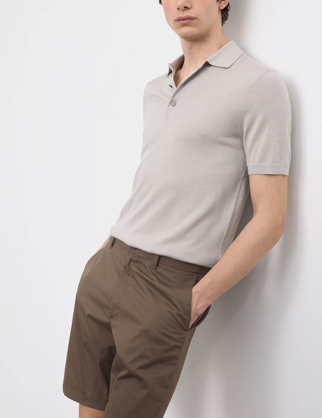 Autograph Men's Regular Fit Super Lightweight Chino Shorts - 36 - Mole Mix