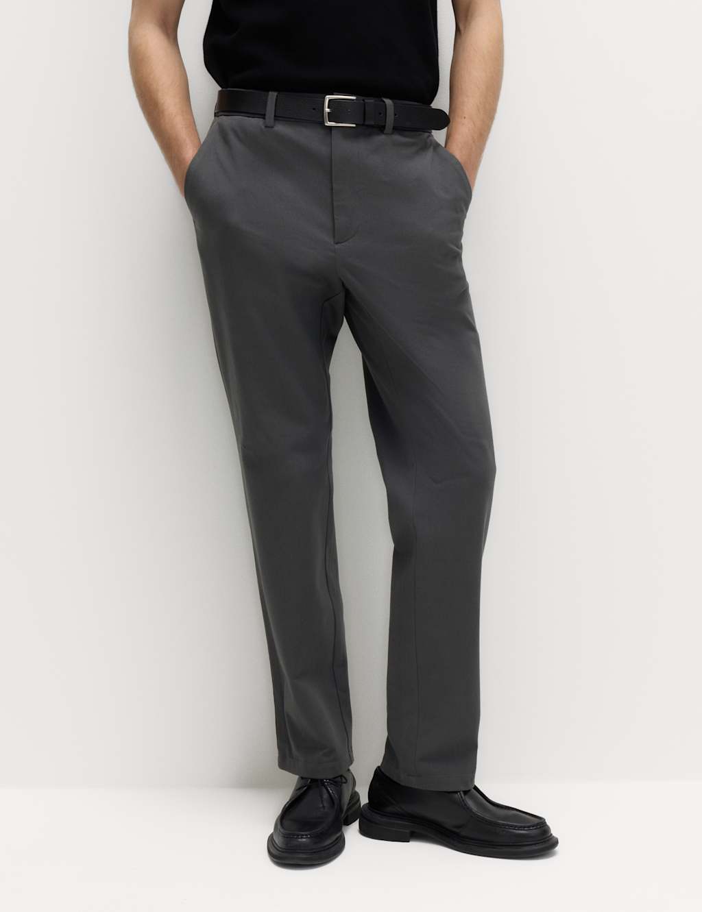 M&S Men's The Ultimate Regular Fit Chinos - 32/29in - Dark Pewter