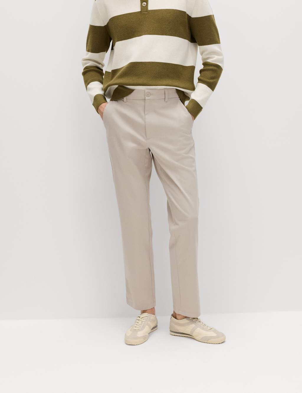 M&S Men's The Ultimate Regular Fit Chinos - 36/31in - Medium Beige