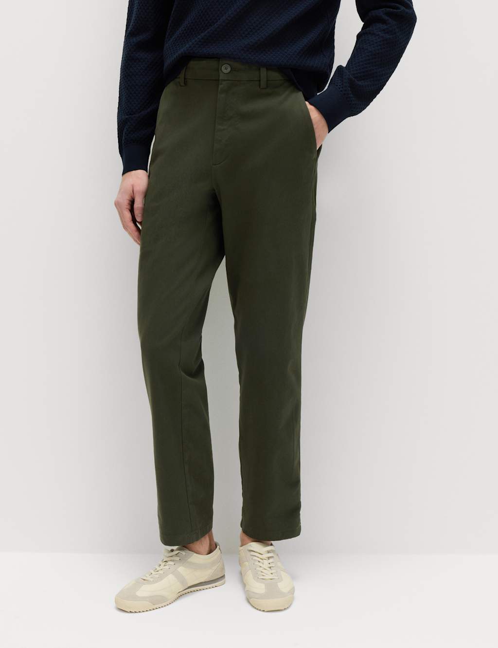M&S Men's The Ultimate Regular Fit Chinos - 44/31in - Dark Khaki