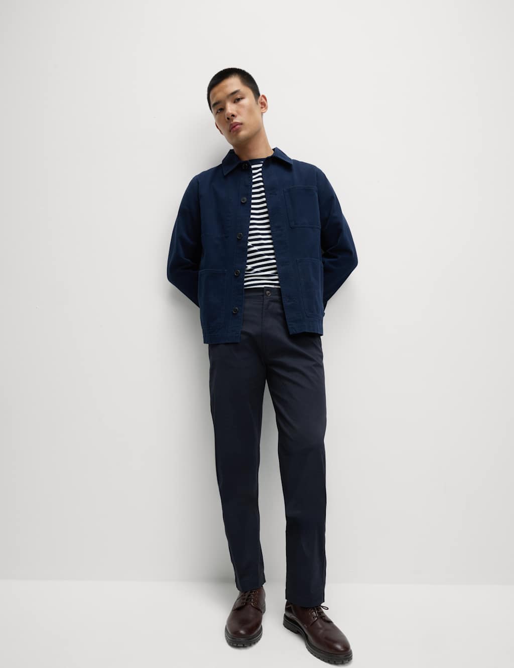 Straight Fit Side Tab Trousers