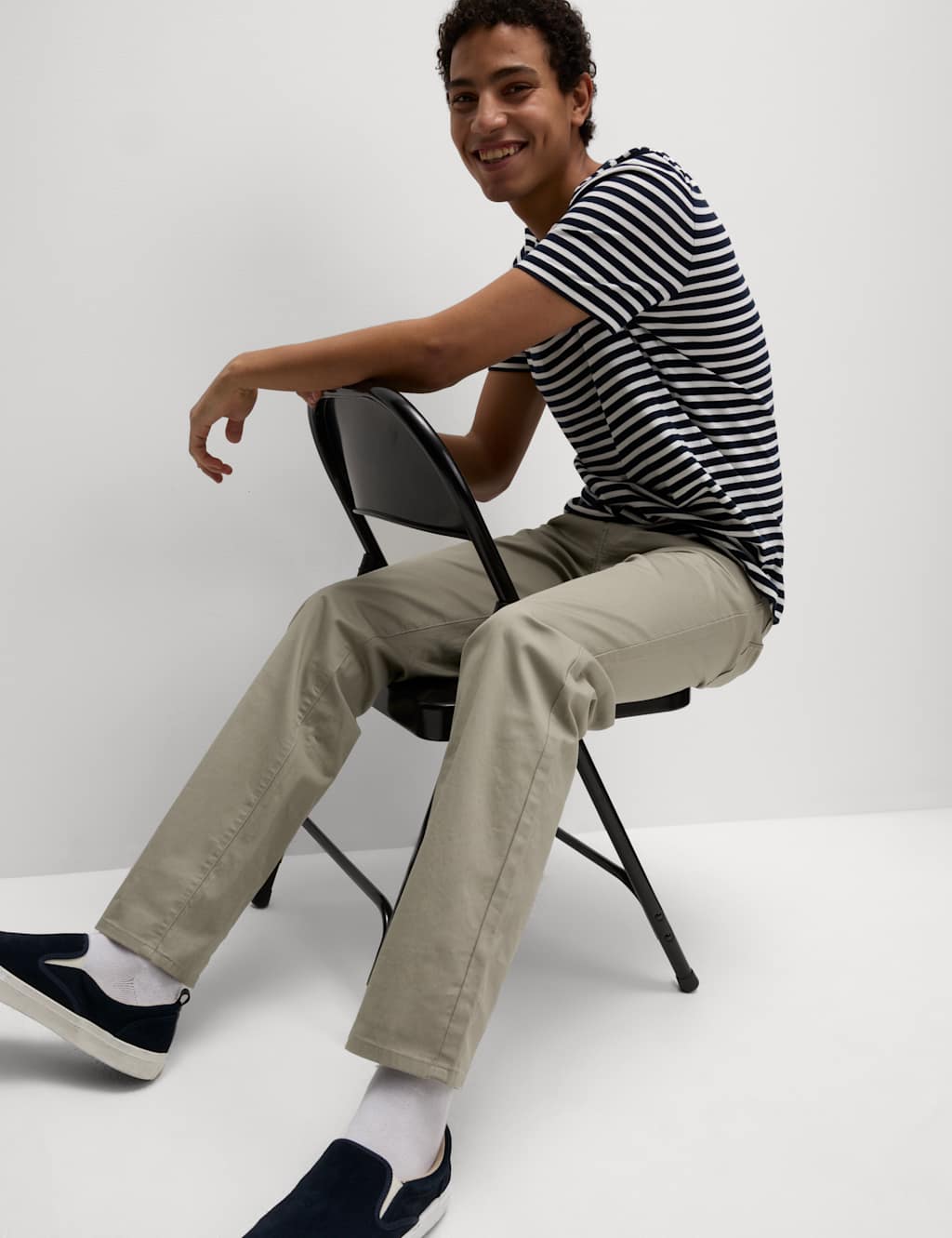 Straight fit Textured 5 Pocket Trousers