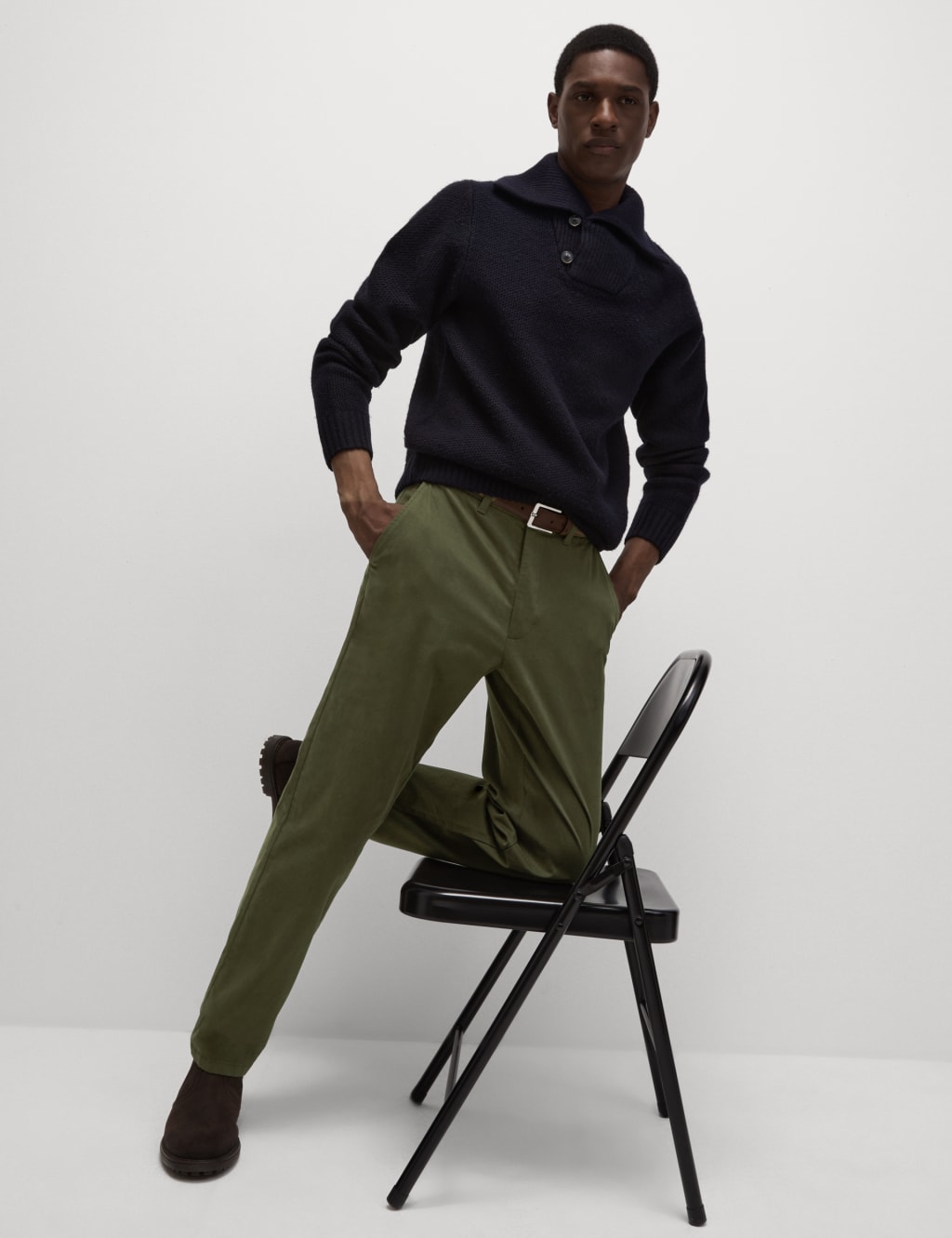 Loose Fit Stretch Chinos