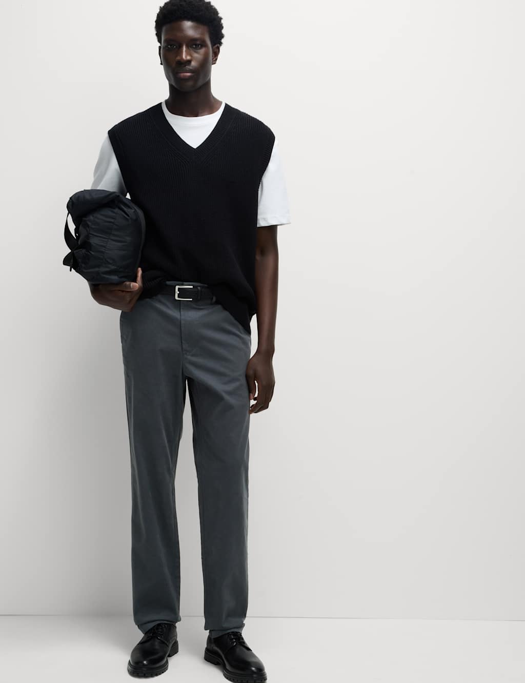Regular Fit Elasticated Waist Chinos