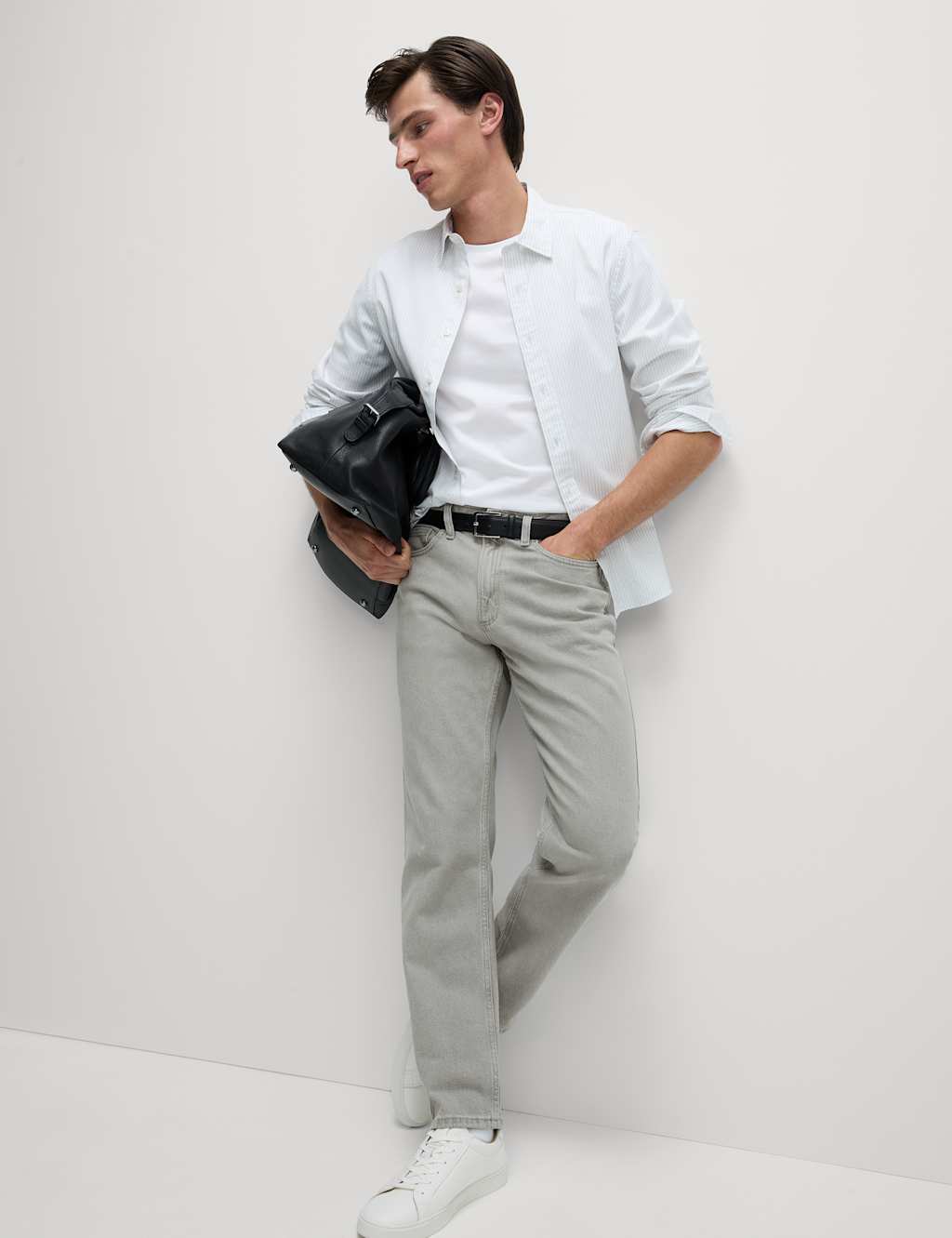 Straight Fit Pure Cotton Jeans