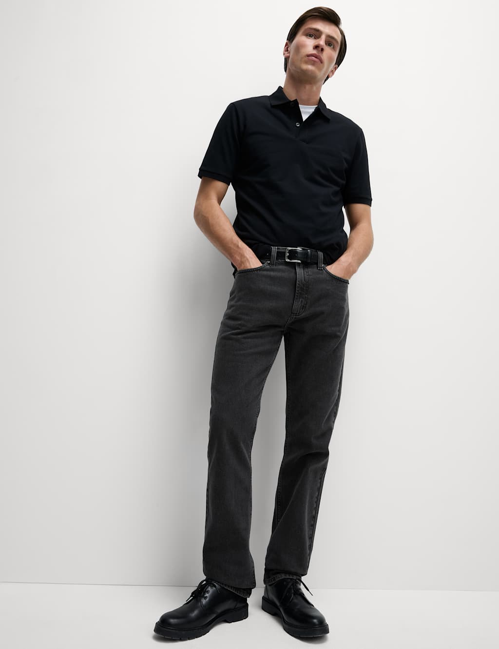 Straight Fit Pure Cotton Jeans