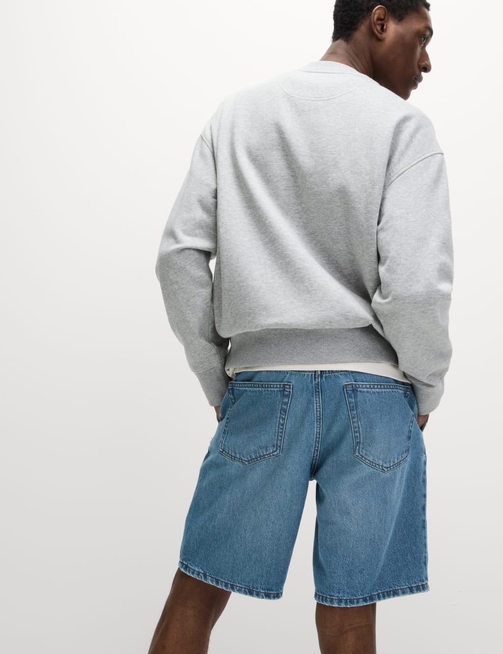 Straight Fit Lightweight Denim Shorts