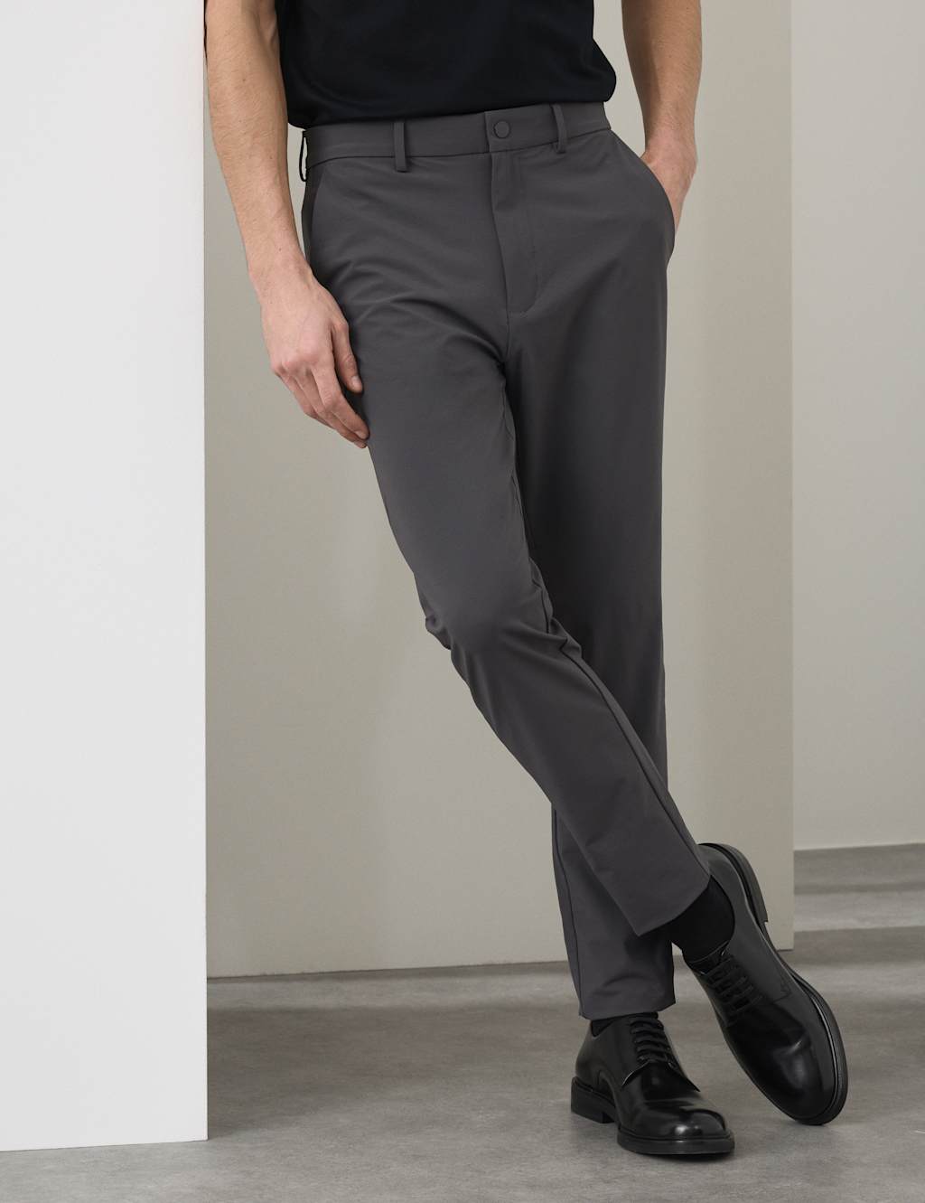 Autograph Men's Slim Fit Trousers - 40/29in - Granite
