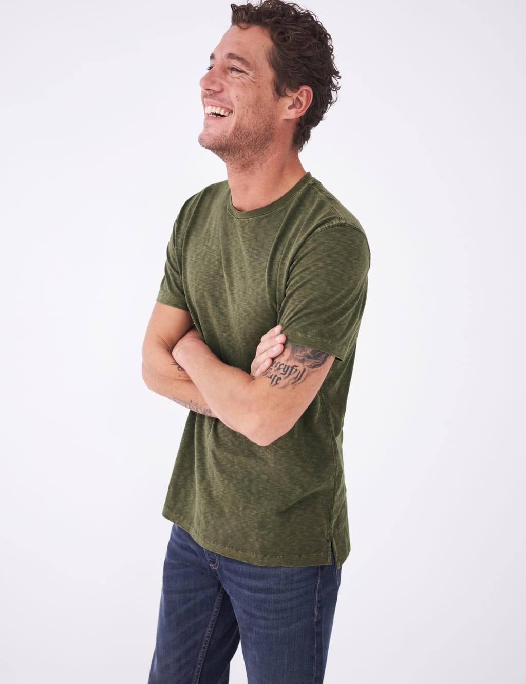 Pure Cotton Crew Neck T-Shirt
