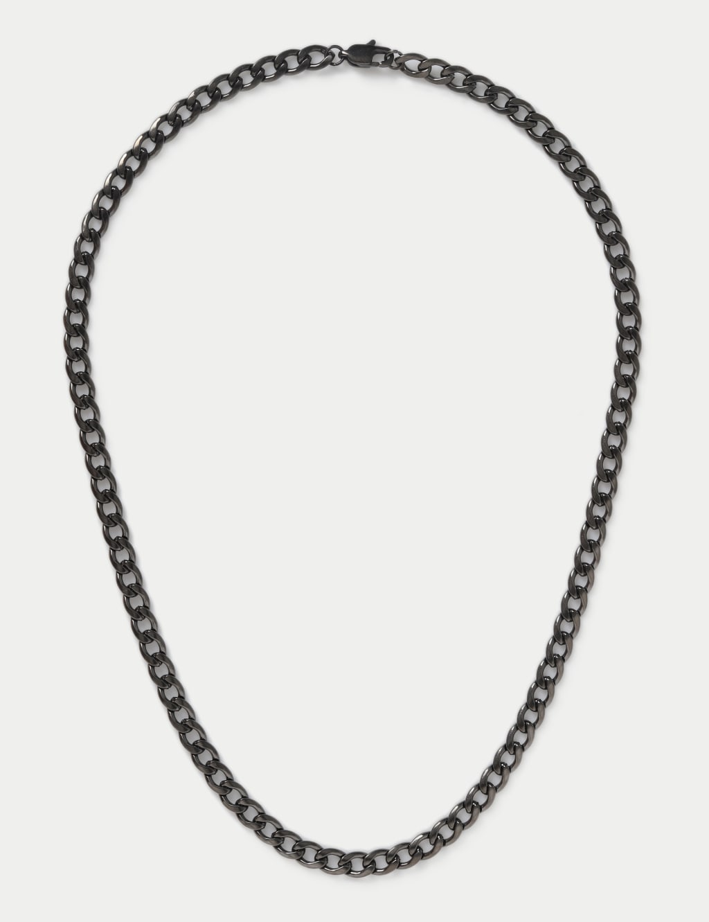Waterproof Stainless Steel Gunmetal Chain Necklace