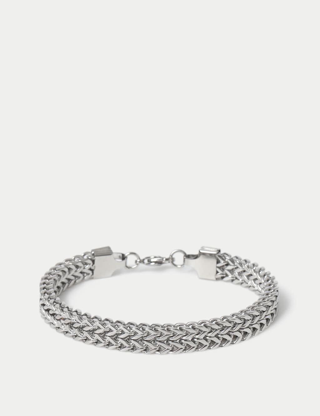 M&S Stainless Steel Silver Tone Chunky Chain Bracelet Silver