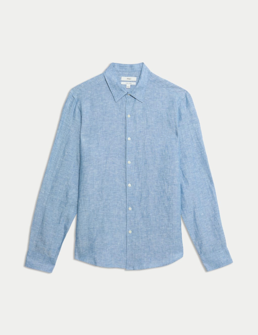 M&S Slim Fit Pure Linen Shirt Chambray