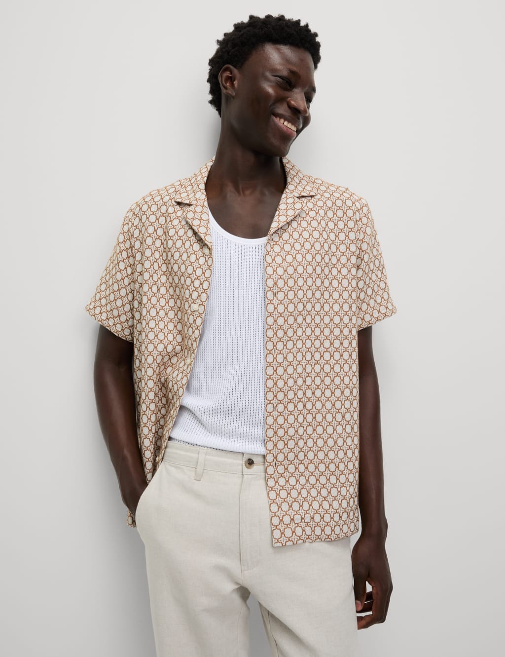 Cotton Rich Embroidered Shirt