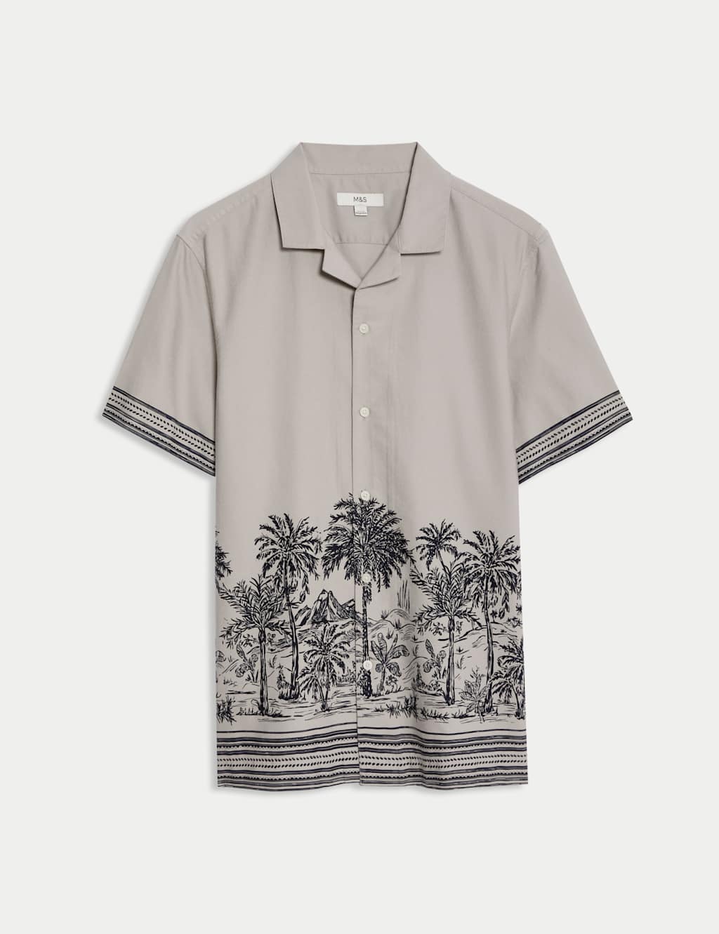 Regular Fit Cotton Blend Short Sleeve Shirt