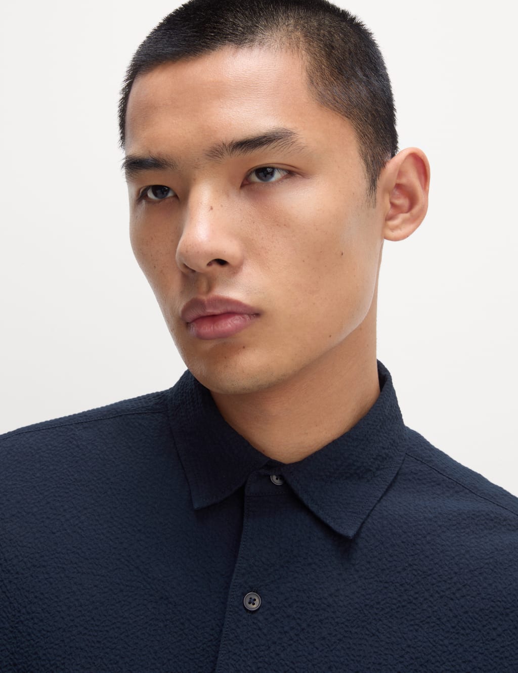 Cotton Rich Seersucker Shirt