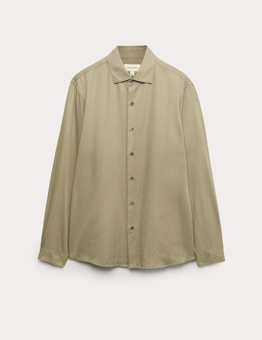 Autograph Regular Fit Easy Iron Long Sleeve Shirt Light Olive