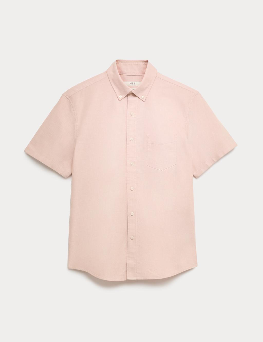 M&S Men's Ultimate Pure Cotton Oxford Shirt - M - Rust