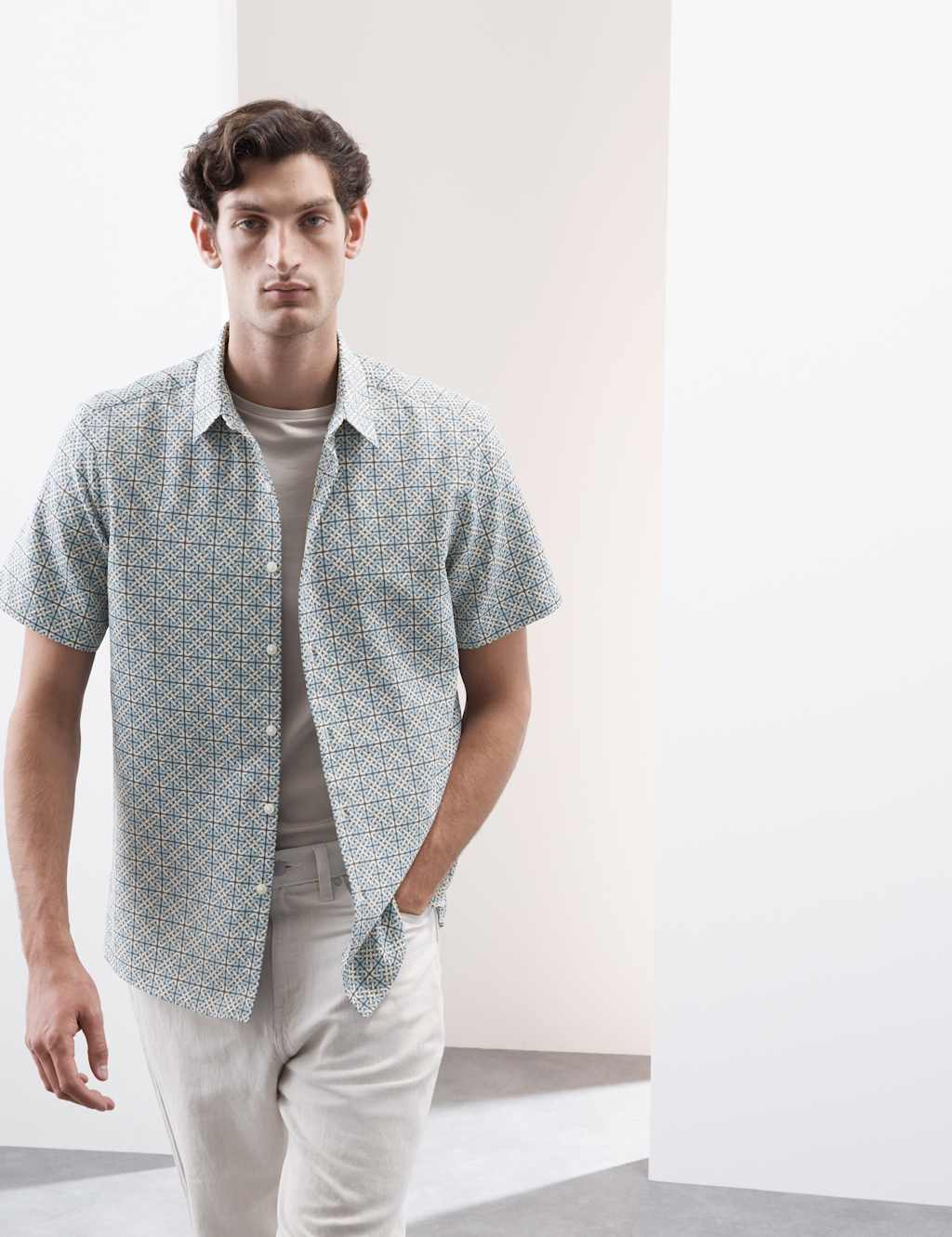 Geometric Print Shirt