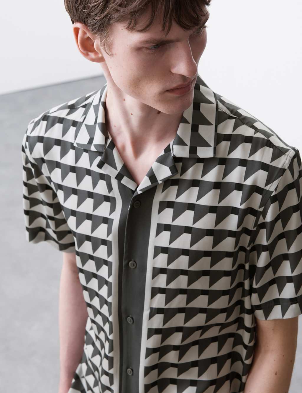 Regular Fit Geometric Print Shirt