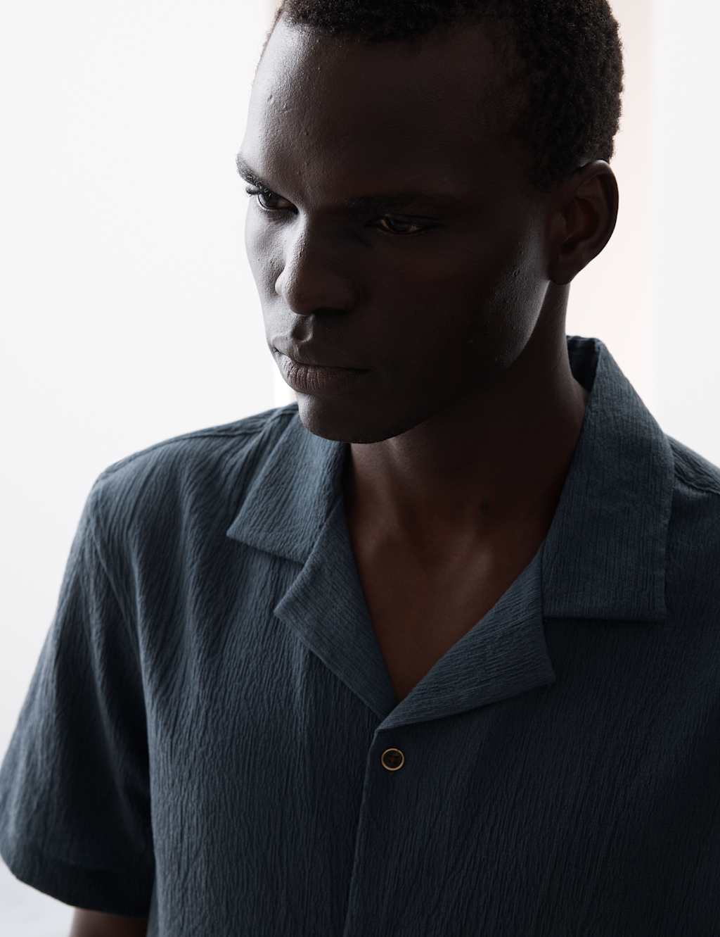 Relaxed Fit Easy Iron Seersucker Shirt
