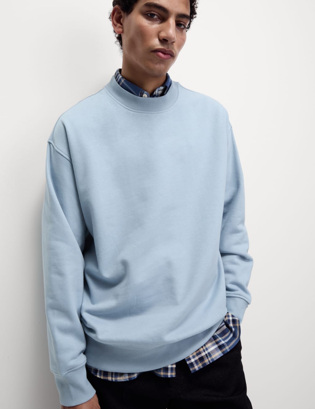 Oversized Cotton Rich Crew Neck Sweatshirt