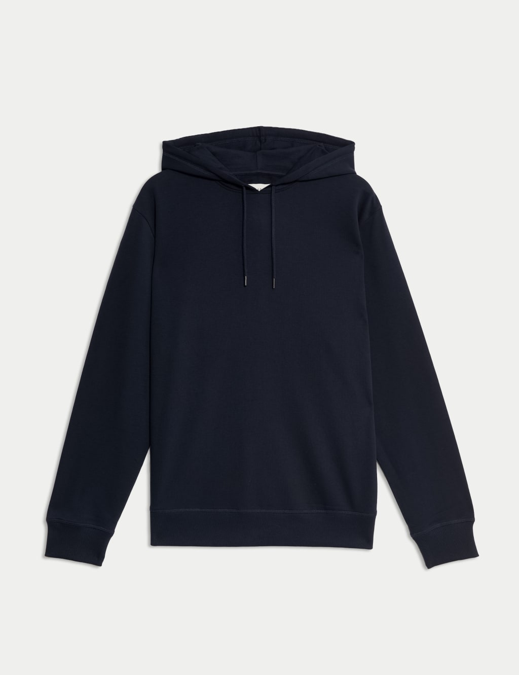 M&S Men's Cotton Rich Lightweight Hoodie - S - Dark Navy
