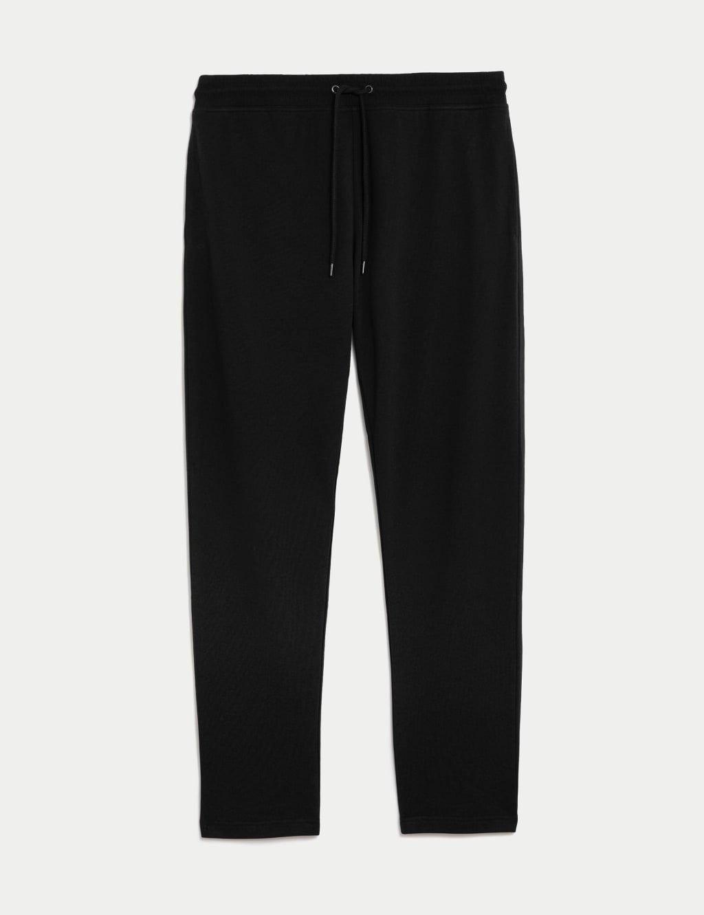 M&S Cotton Rich Straight Leg Joggers Black