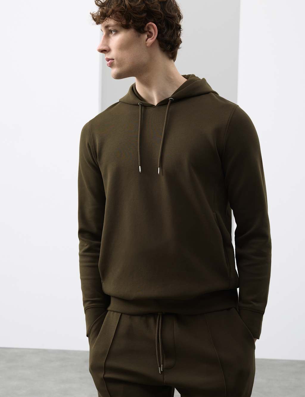 Autograph Cotton Rich Hoodie Dark Olive