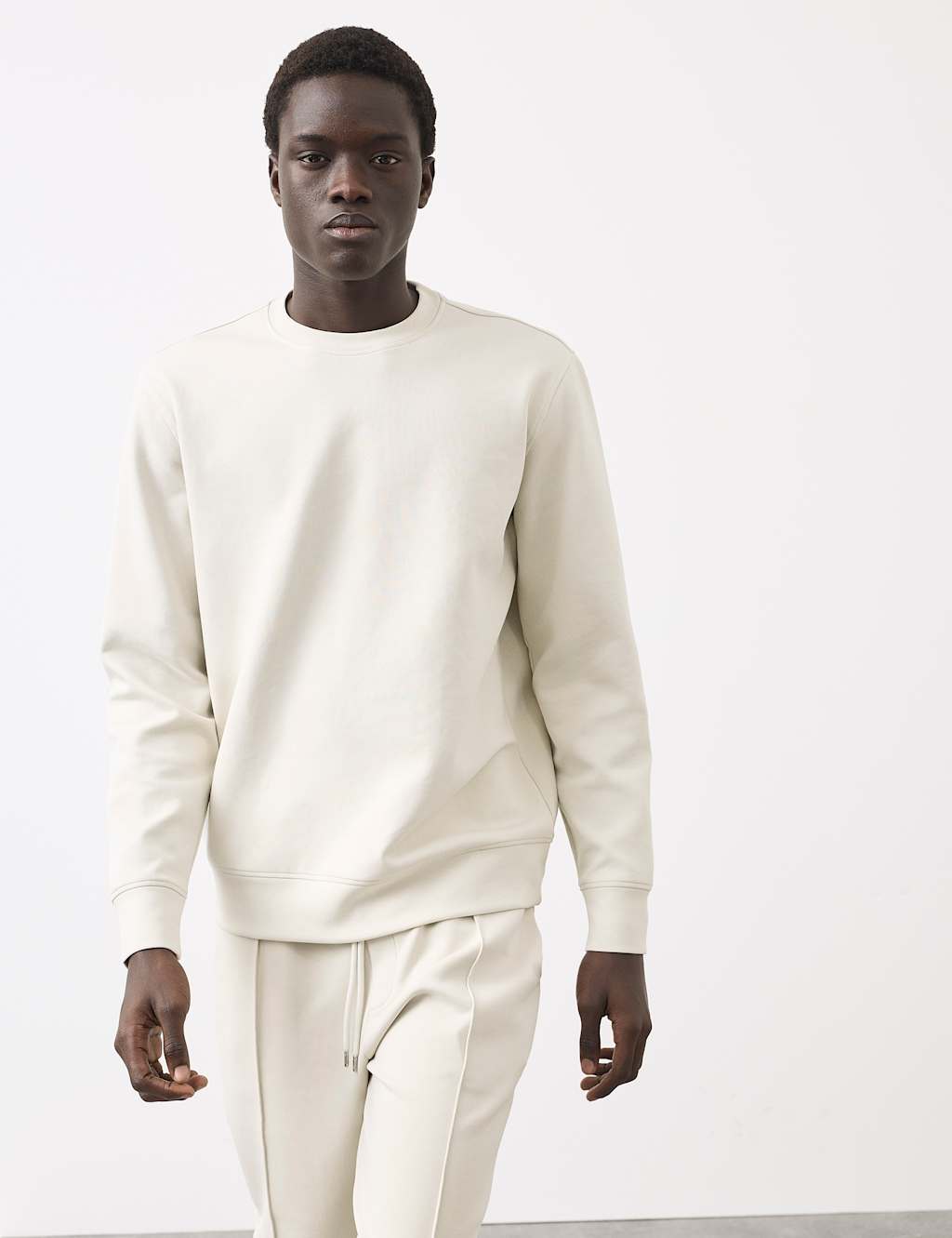 Autograph Men's Cotton Rich Crew Neck Sweatshirt - S - Pale Opaline