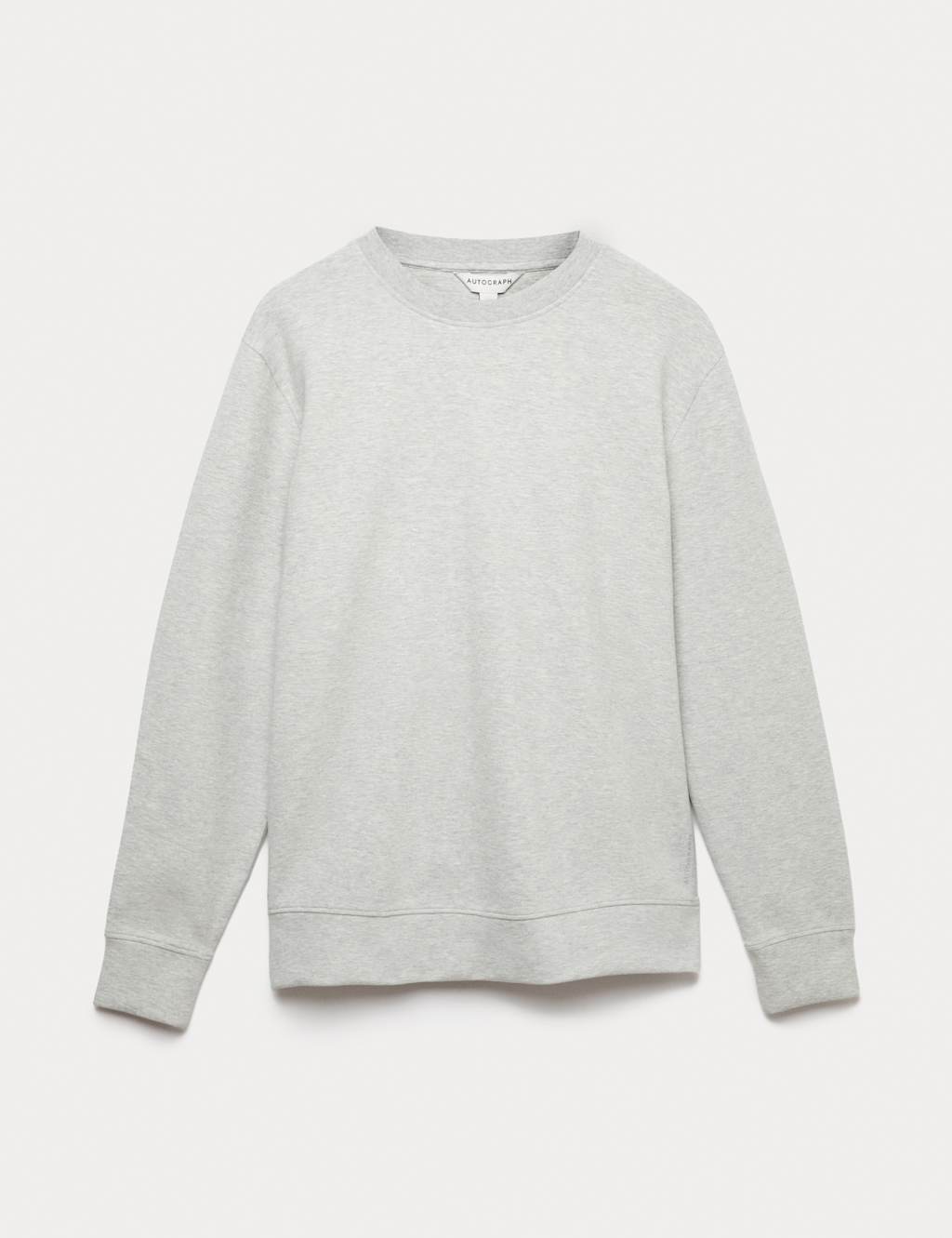 Autograph Cotton Rich Crew Neck Sweatshirt Grey Marl