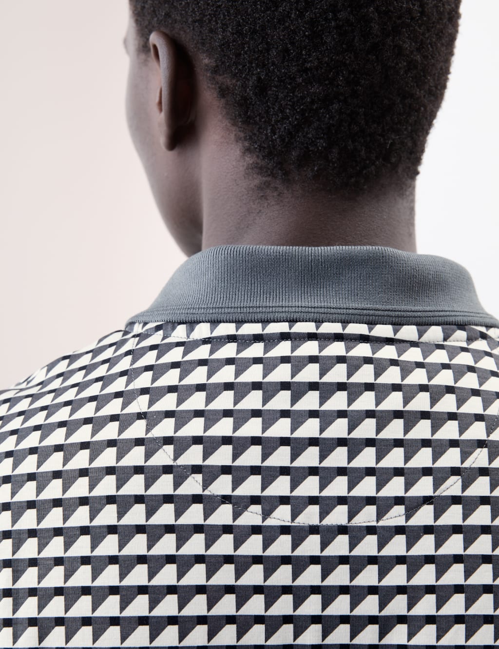 Pure Supima® Cotton Geometric Polo Shirt