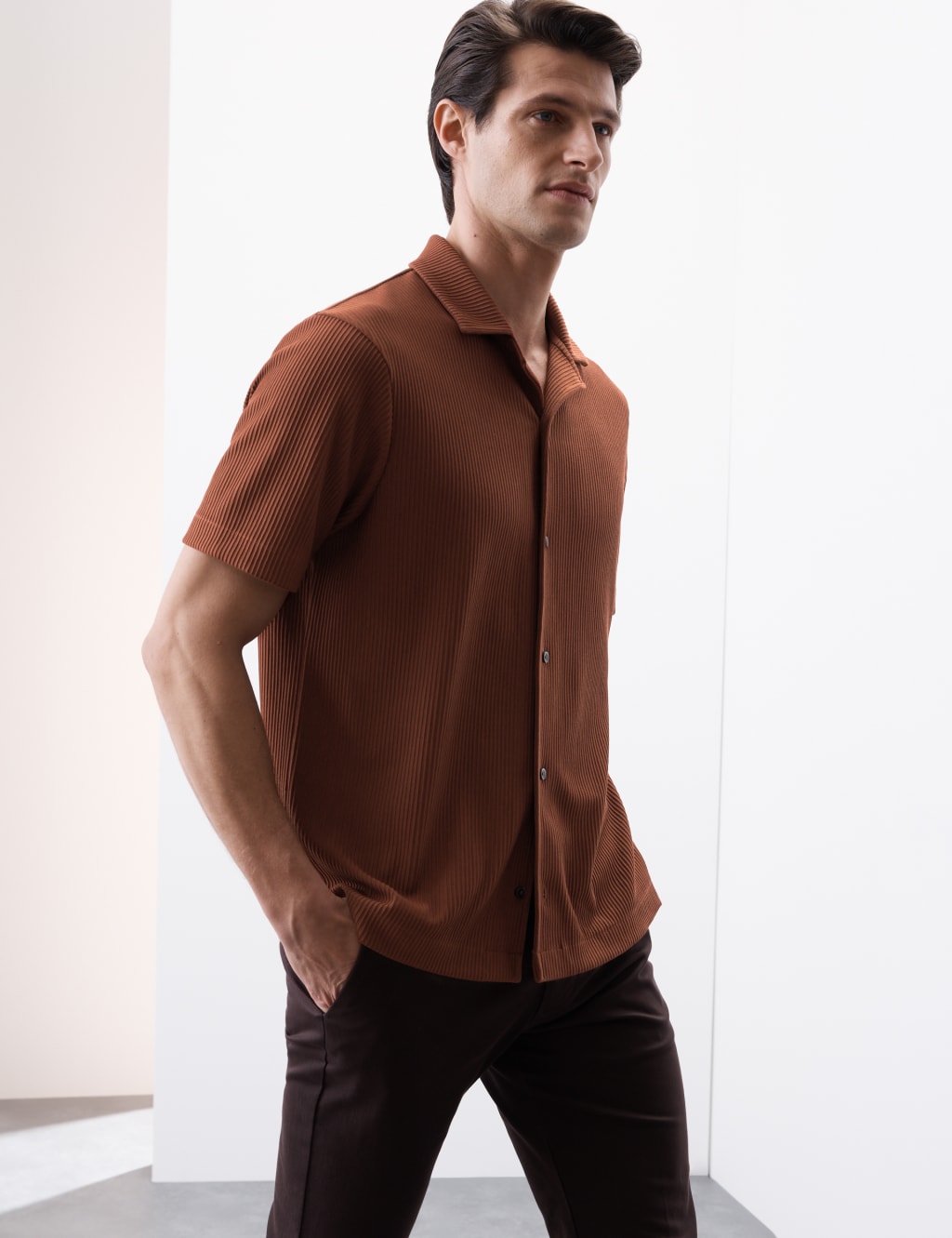Cuban Collar Ottoman Revere Shirt