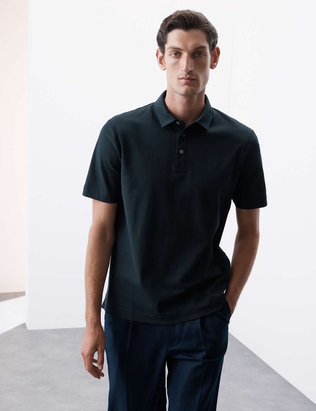 Pure Supima® Cotton Textured Polo Shirt