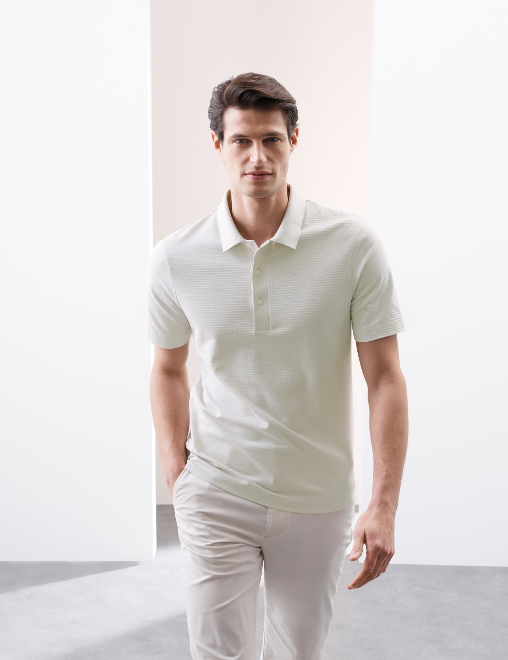 Pure Supima® Cotton Textured Polo Shirt
