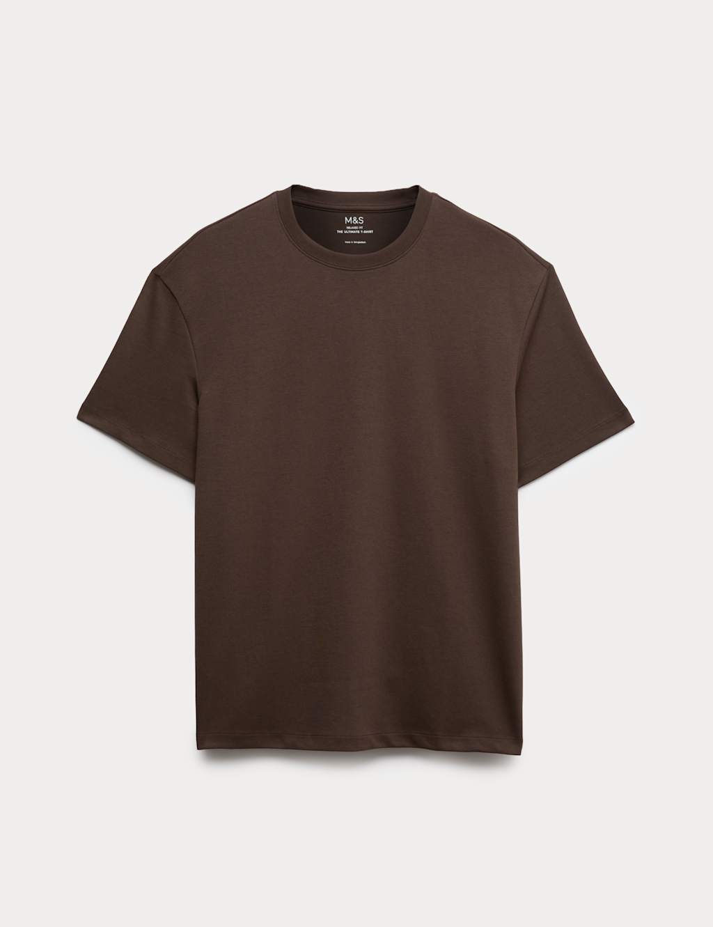 M&S Cotton Blend Ultimate Performance T-Shirt Bitter Chocolate