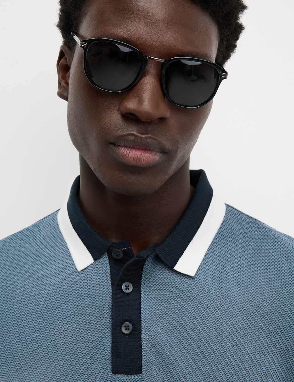 M&S Soft Polo Shirt Denim