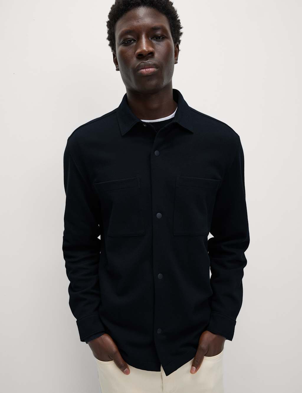 Smart Two Pocket Overshirt with Stretch