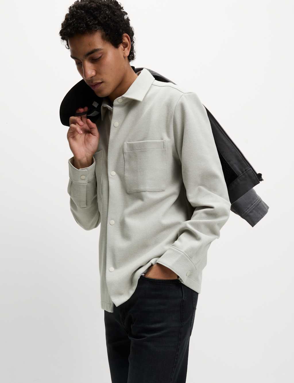 Smart Two Pocket Overshirt with Stretch