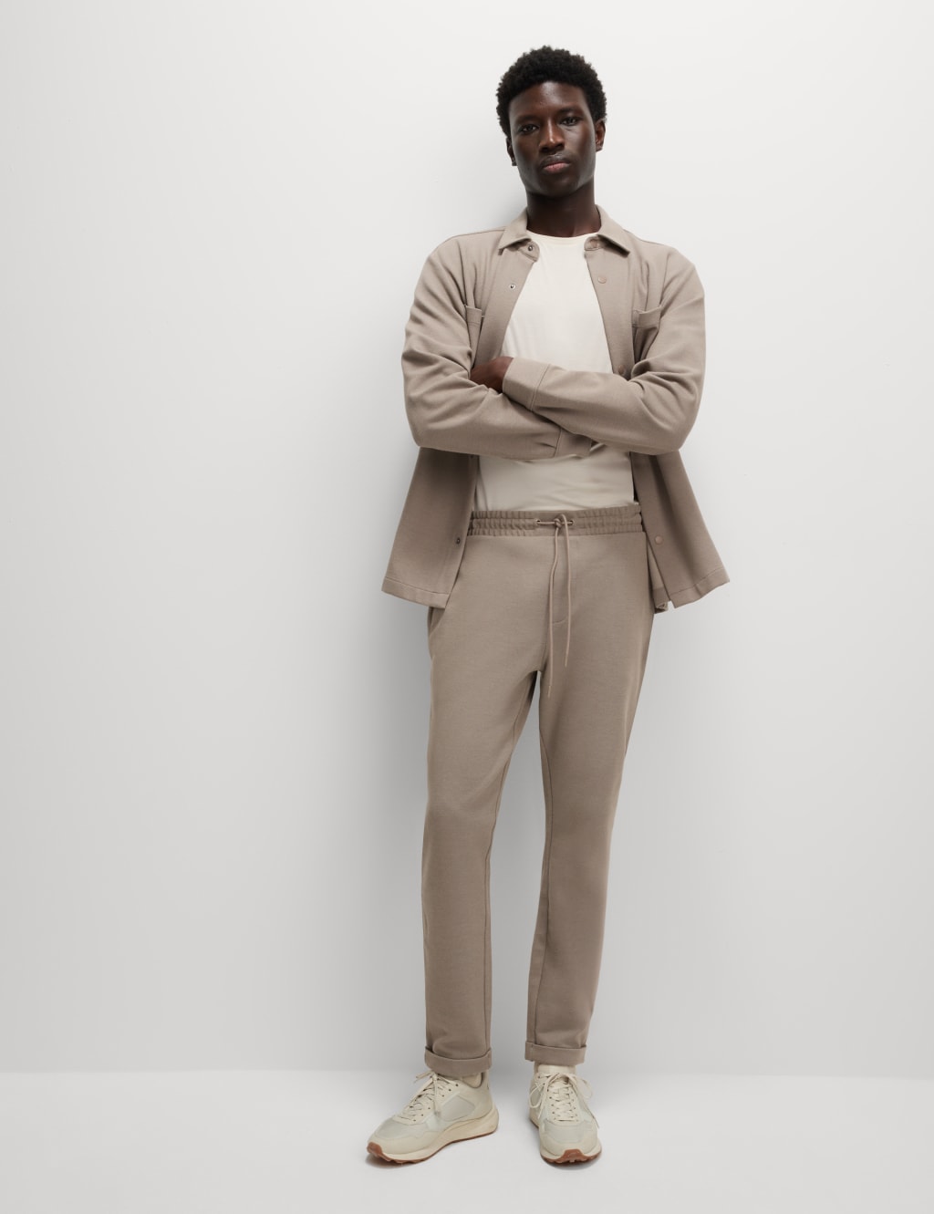 Smart Tapered Joggers with Stretch