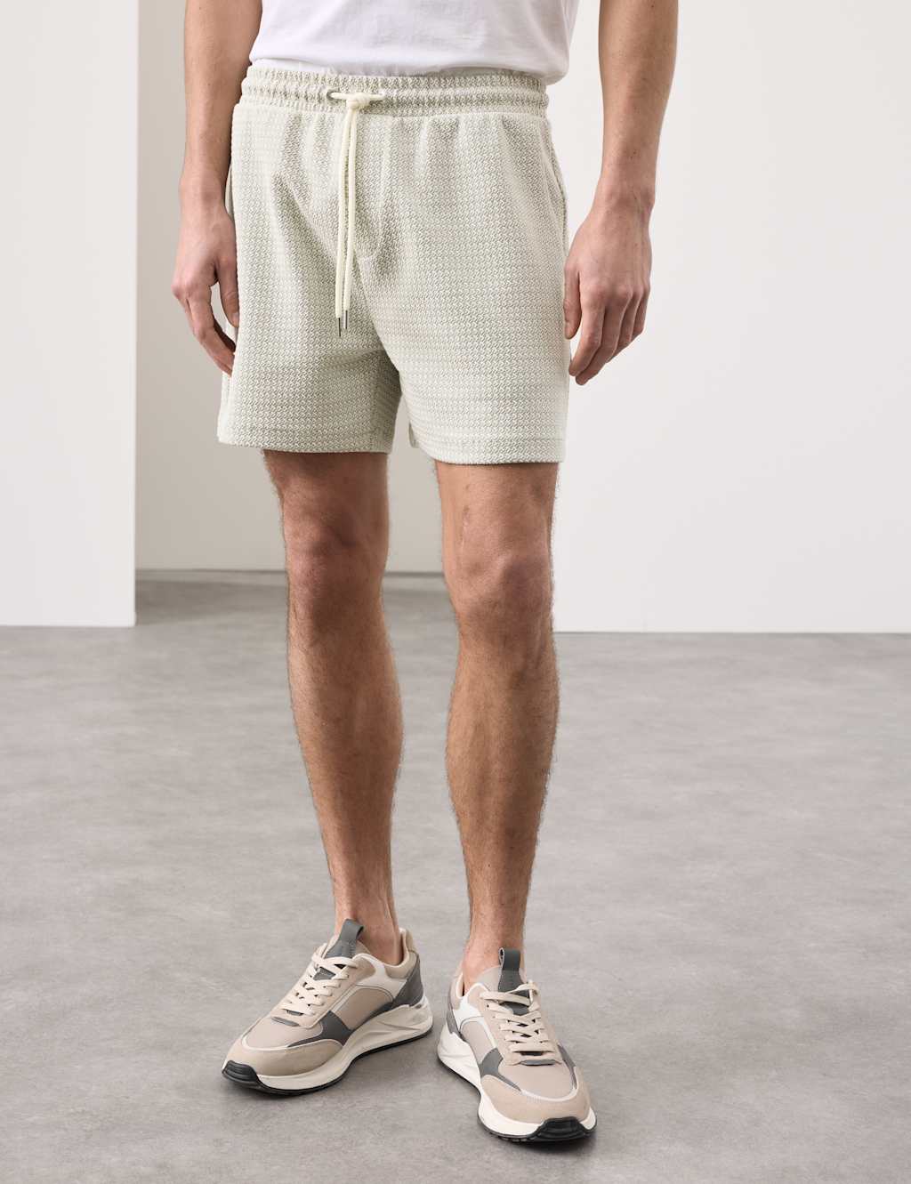 Autograph Men's Textured Stretch Jersey Shorts - 2XL - Light Natural