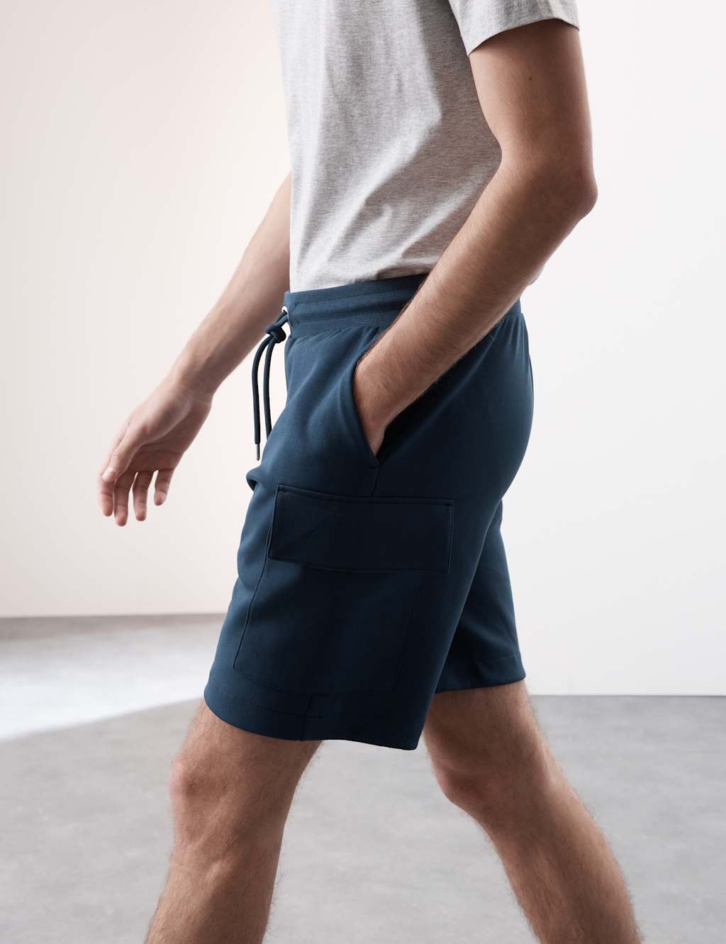 Autograph Men's Cotton Rich Cargo Shorts - MMID - Dark Navy, Black,Dark Navy