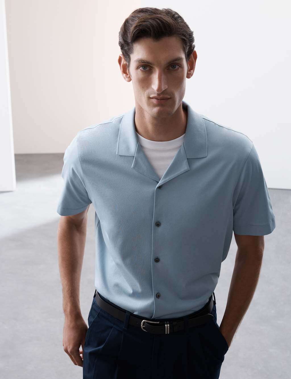 Pure Cotton Revere Polo Shirt