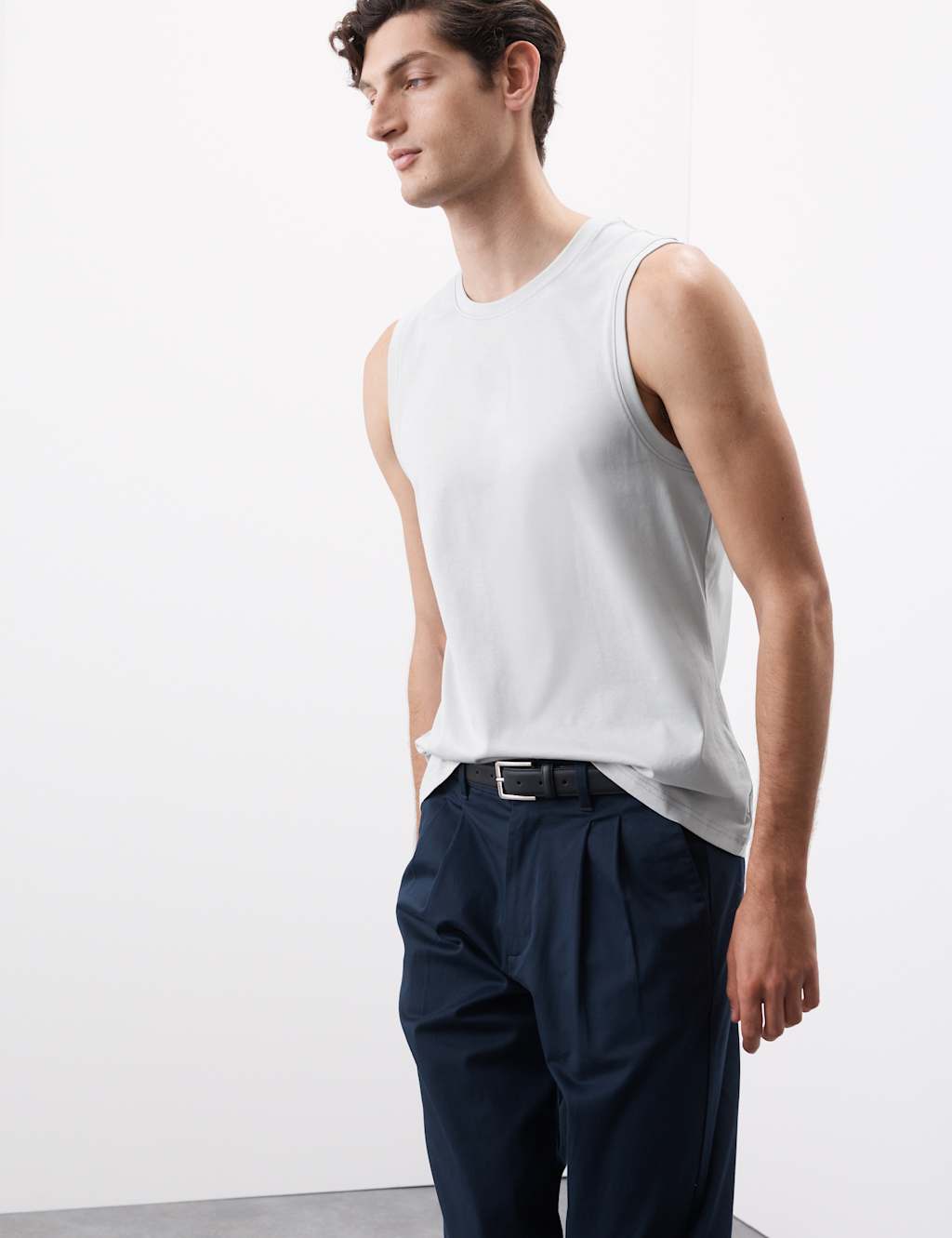 Pure Supima® Cotton Crew Neck Tank Top
