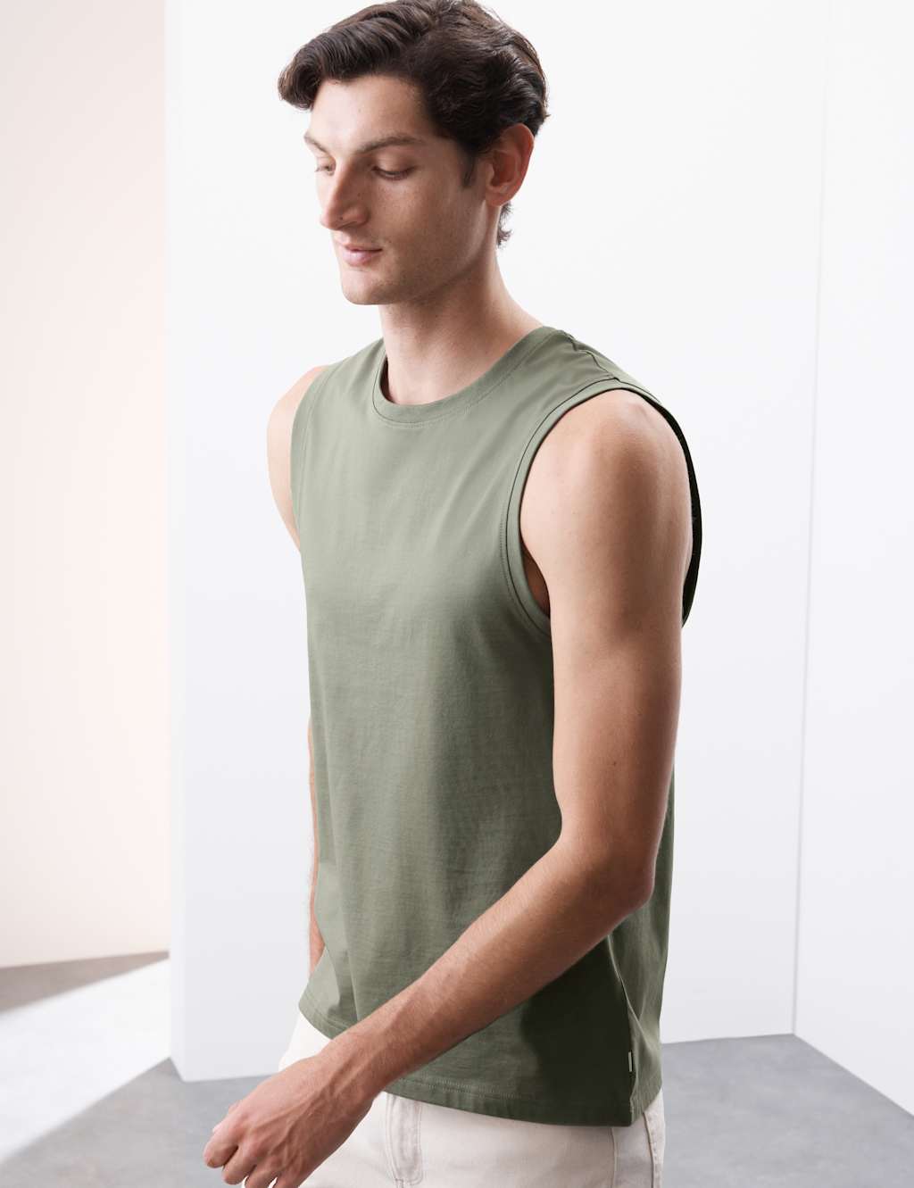 Pure Supima® Cotton Crew Neck Tank Top