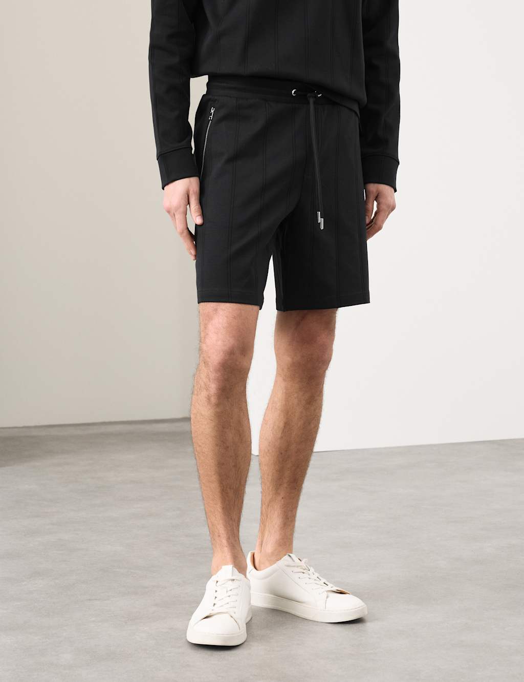 Autograph Men's Regular Fit Cotton Rich Drop Needle Shorts - 3XL - Black