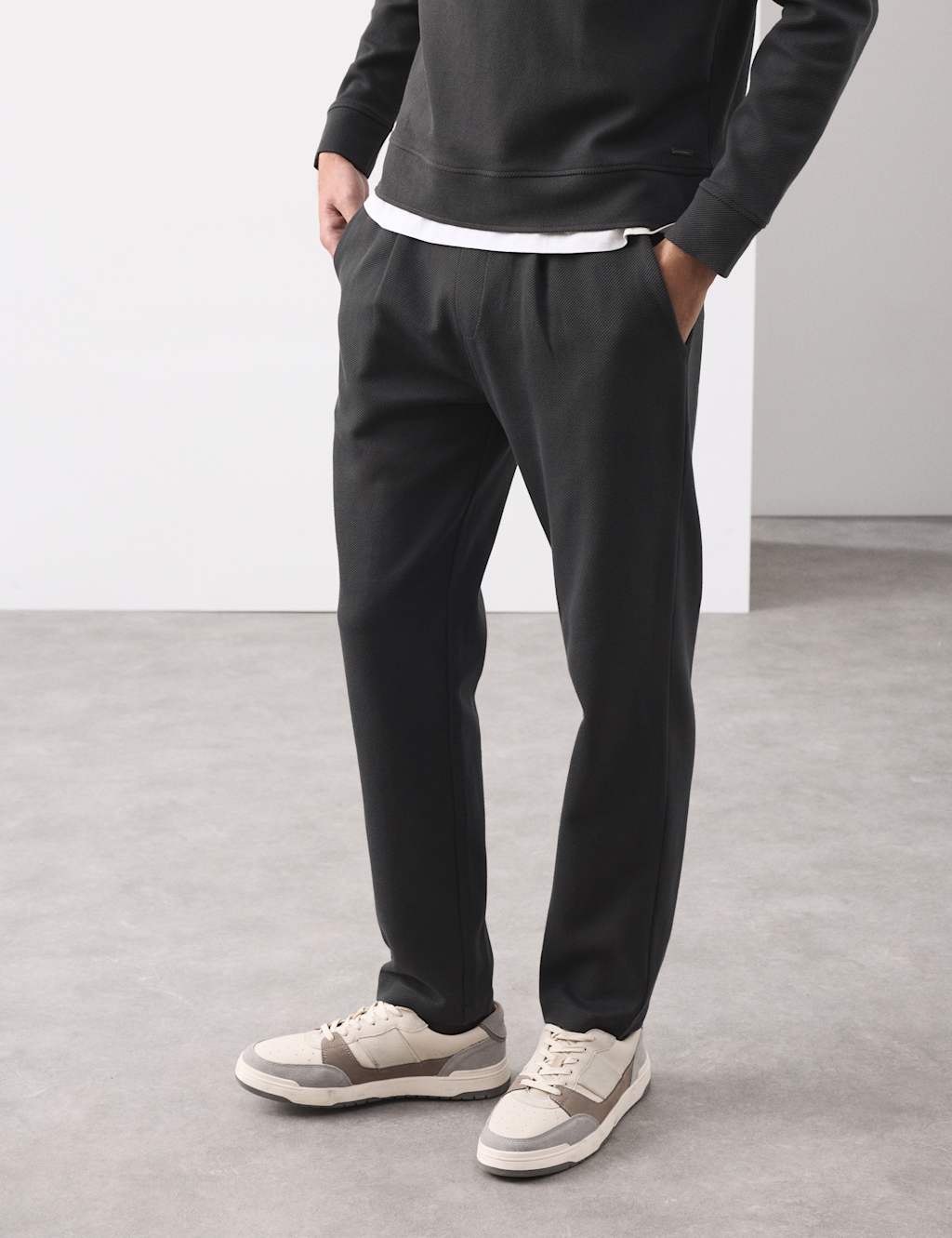 Autograph Cotton Rich Twill Joggers Granite